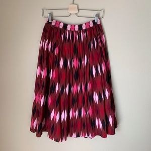 Pinup Girl Clothing Red Harlequin Jenny Skirt
